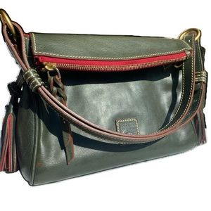 Dooney & Bourke florentine mini satchel dark green smooth leather